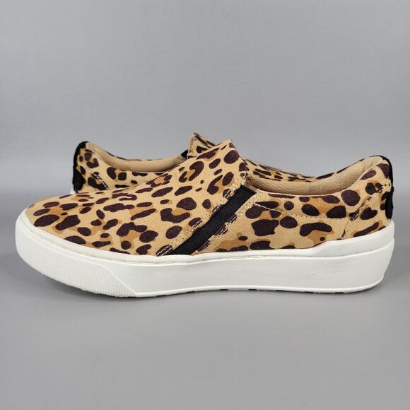 Dr. Scholl's Womens Do It Right Slip-On Sneakers Animal Print Brown Tan Size 6M - Picture 5 of 12